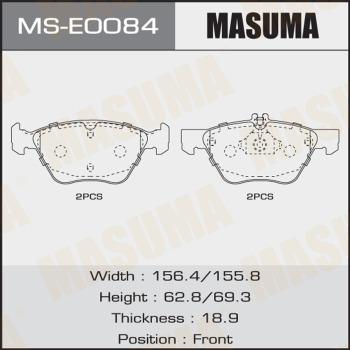 MASUMA MS-E0084 - Комплект тормозных колодок, барабанные avtokuzovplus.com.ua