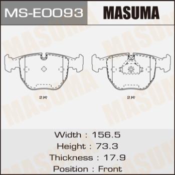 MASUMA MS-E0093 - Комплект гальм, барабанний механізм autocars.com.ua