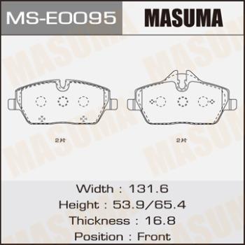 MASUMA MS-E0095 - Комплект гальм, барабанний механізм autocars.com.ua