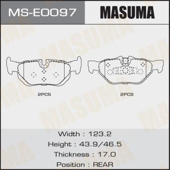 MASUMA MS-E0097 - Комплект тормозных колодок, барабанные avtokuzovplus.com.ua