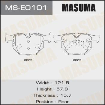 MASUMA MS-E0101 - Комплект гальм, барабанний механізм autocars.com.ua