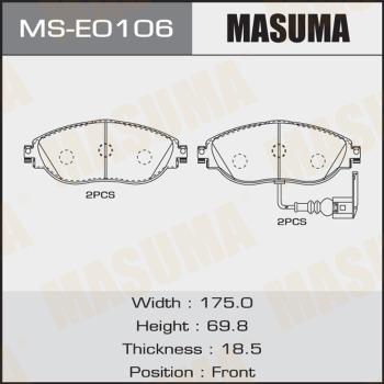 MASUMA MS-E0106 - Комплект тормозных колодок, барабанные avtokuzovplus.com.ua