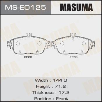MASUMA MS-E0125 - Комплект гальм, барабанний механізм autocars.com.ua