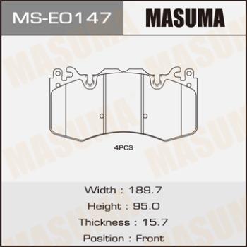 MASUMA MS-E0147 - Комплект гальм, барабанний механізм autocars.com.ua