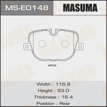 MASUMA MS-E0148 - Комплект тормозных колодок, барабанные avtokuzovplus.com.ua