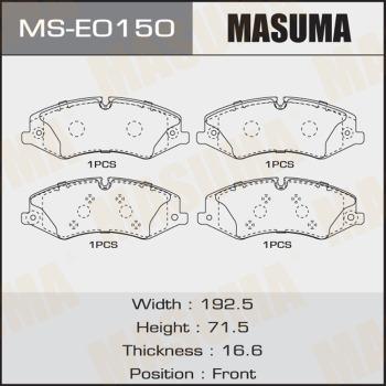 MASUMA MS-E0150 - Комплект тормозных колодок, барабанные avtokuzovplus.com.ua