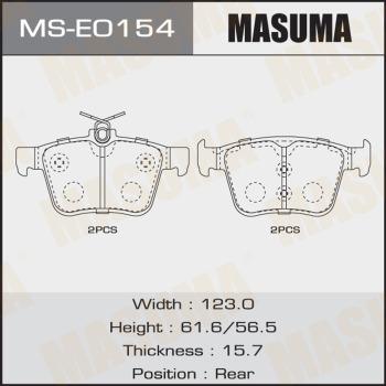 MASUMA MS-E0154 - Комплект тормозных колодок, барабанные avtokuzovplus.com.ua