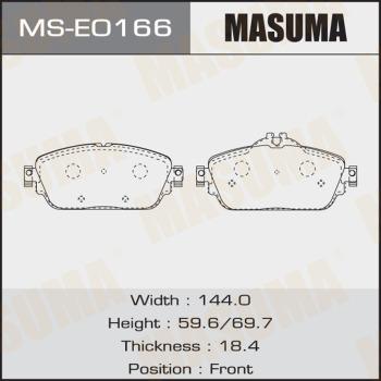 MASUMA MS-E0166 - Комплект гальм, барабанний механізм autocars.com.ua
