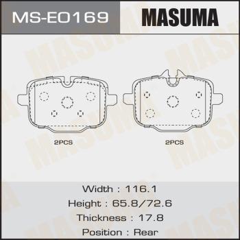 MASUMA MS-E0169 - Комплект тормозных колодок, барабанные avtokuzovplus.com.ua
