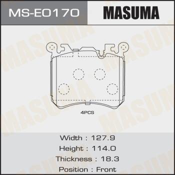MASUMA MS-E0170 - Комплект тормозных колодок, барабанные avtokuzovplus.com.ua