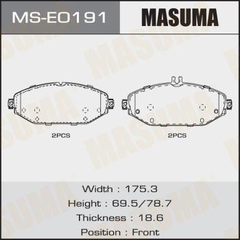 MASUMA MS-E0191 - Комплект тормозных колодок, барабанные avtokuzovplus.com.ua