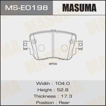 MASUMA MS-E0198 - Комплект тормозных колодок, барабанные avtokuzovplus.com.ua