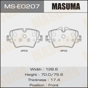 MASUMA MS-E0207 - Комплект гальм, барабанний механізм autocars.com.ua