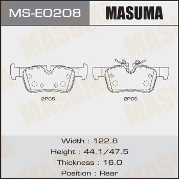 MASUMA MS-E0208 - Комплект гальм, барабанний механізм autocars.com.ua