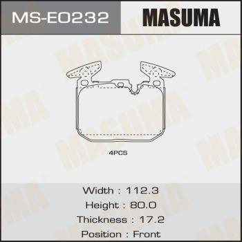 MASUMA MS-E0232 - Комплект тормозных колодок, барабанные avtokuzovplus.com.ua