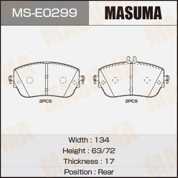 MASUMA MS-E0299 - Комплект гальм, барабанний механізм autocars.com.ua