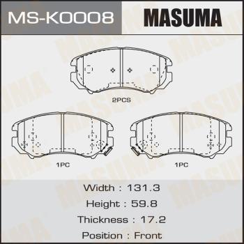 MASUMA MS-K0008 - Комплект тормозных колодок, барабанные avtokuzovplus.com.ua