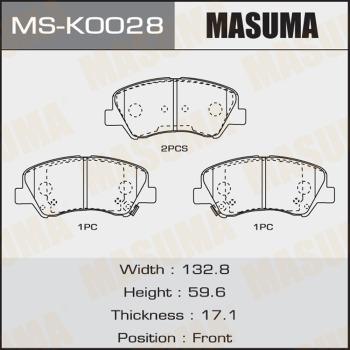 MASUMA MS-K0028 - Комплект тормозных колодок, барабанные avtokuzovplus.com.ua