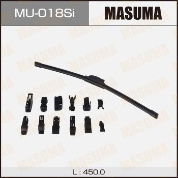 MASUMA MU-018Si - Щетка стеклоочистителя бескаркасная силиконовая 450mm 18 10 адаптеров MU018Si Masuma autocars.com.ua