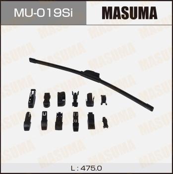 MASUMA MU-019Si - Щетка стеклоочистителя бескаркасная силиконовая 475mm 19 10 адаптеров MU019Si Masuma autocars.com.ua