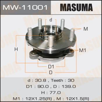 MASUMA MW-11001 - Маточина колеса autocars.com.ua