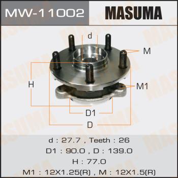 MASUMA MW-11002 - Ступица колеса, поворотный кулак avtokuzovplus.com.ua