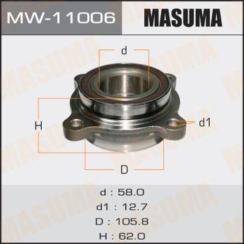 MASUMA MW-11006 - Комплект підшипника маточини колеса autocars.com.ua