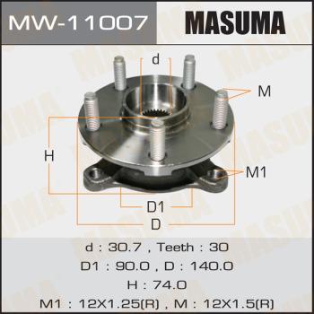 MASUMA MW-11007 - Ступица колеса, поворотный кулак avtokuzovplus.com.ua