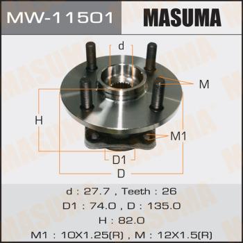 MASUMA MW11501 - Маточина колеса autocars.com.ua