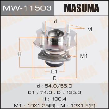 MASUMA MW11503 - Ступица колеса, поворотный кулак avtokuzovplus.com.ua