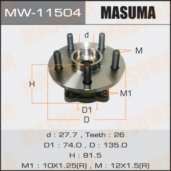 MASUMA MW-11504 - Ступица колеса, поворотный кулак avtokuzovplus.com.ua