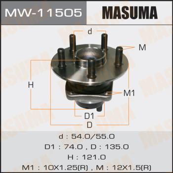 MASUMA MW-11505 - Ступица колеса, поворотный кулак avtokuzovplus.com.ua
