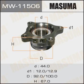 MASUMA MW-11506 - Комплект підшипника маточини колеса autocars.com.ua