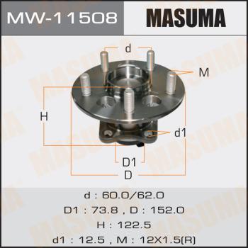 MASUMA MW11508 - Маточина колеса autocars.com.ua