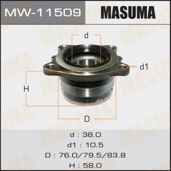 MASUMA MW-11509 - Комплект підшипника маточини колеса autocars.com.ua