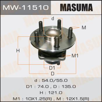 MASUMA MW11510 - Маточина колеса autocars.com.ua