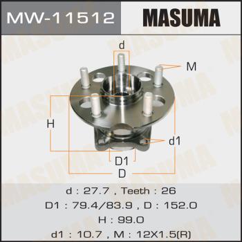 MASUMA MW-11512 - Маточина колеса autocars.com.ua