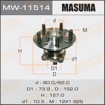 MASUMA MW-11514 - Ступица колеса, поворотный кулак avtokuzovplus.com.ua