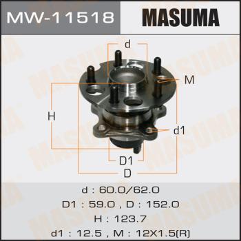 MASUMA MW-11518 - Маточина колеса autocars.com.ua