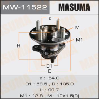 MASUMA MW-11522 - Маточина колеса autocars.com.ua