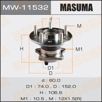 MASUMA MW-11532 - Ступица колеса, поворотный кулак avtokuzovplus.com.ua