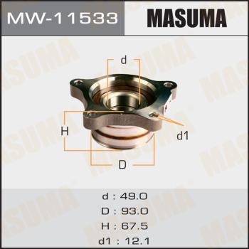 MASUMA MW-11533 - Комплект підшипника маточини колеса autocars.com.ua