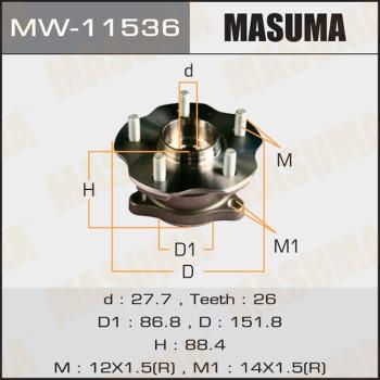 MASUMA MW-11536 - Маточина колеса autocars.com.ua