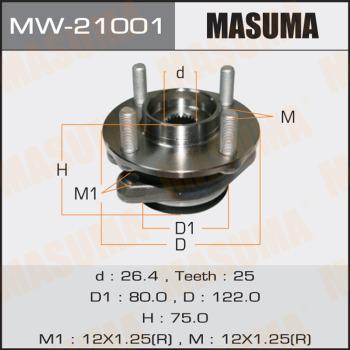 MASUMA MW-21001 - Ступица колеса, поворотный кулак avtokuzovplus.com.ua