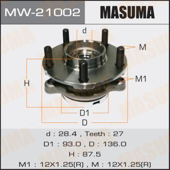 MASUMA MW-21002 - Ступица колеса, поворотный кулак avtokuzovplus.com.ua