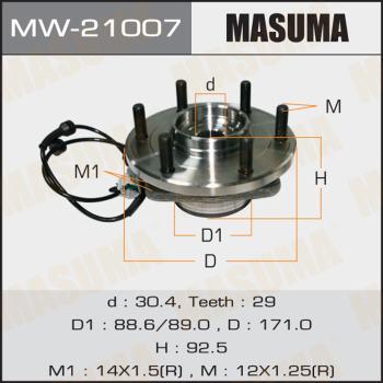 MASUMA MW-21007 - Маточина колеса autocars.com.ua