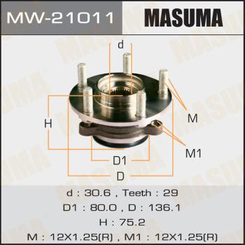 MASUMA MW-21011 - Ступица колеса, поворотный кулак avtokuzovplus.com.ua
