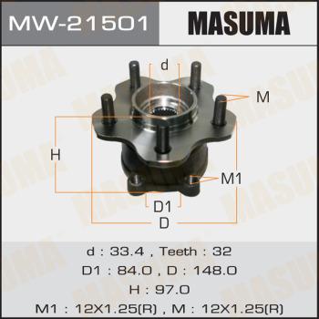MASUMA MW-21501 - Маточина колеса autocars.com.ua