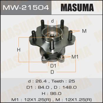 MASUMA MW-21504 - Ступица колеса MW21504 MASUMA autocars.com.ua