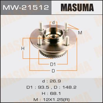 MASUMA MW-21512 - Маточина колеса autocars.com.ua